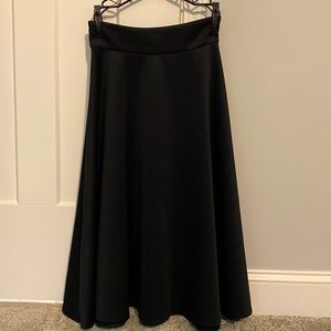 ASOS black tea-length skirt, size US 0.